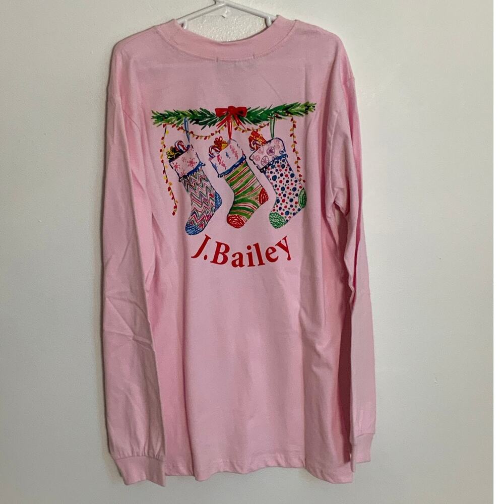J. Bailey Stocking Logo Tee NWT size 12